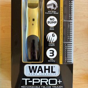 Wahl Gold and Black T-PRO+ Rechargeable T-Blade Trimmer